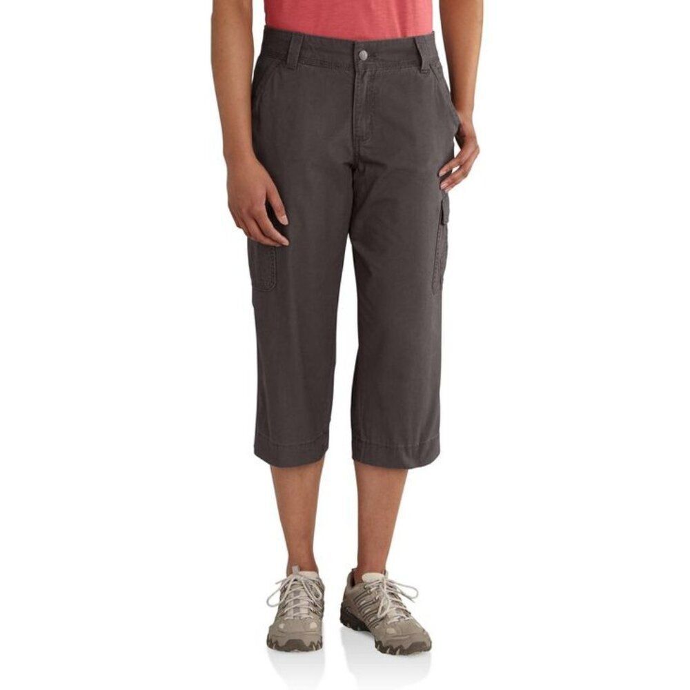 Carhartt Relaxed Fit El Paso Crop Pants Dark Brown Size 6
